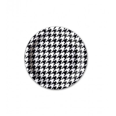 AL Houndstooth Paper Plate